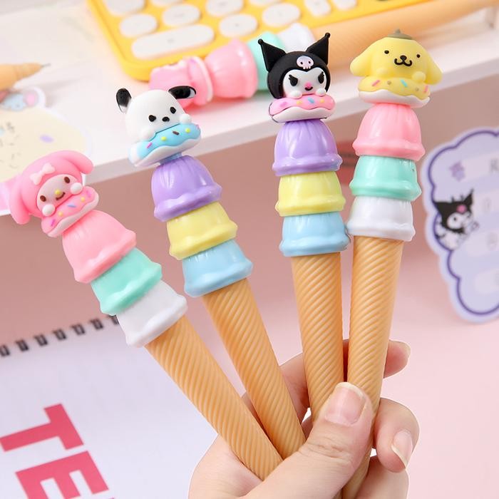 

ID PULPEN MOTIF ICE CREAM DENGAN KARAKTER SANRIO DI ATASNYA / PULPEN SANRIO UNIK KAWAII