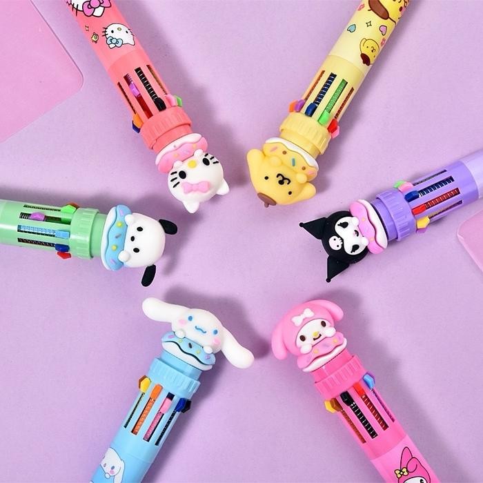 

ID PULPEN 10 WARNA SANR!O PENA BALLPOINT (MOTIF RANDOM)