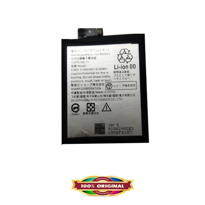 Original Battery For Sharp Aquos R2 2018 -Shv42 -3130Mah -Garansi 1Bln