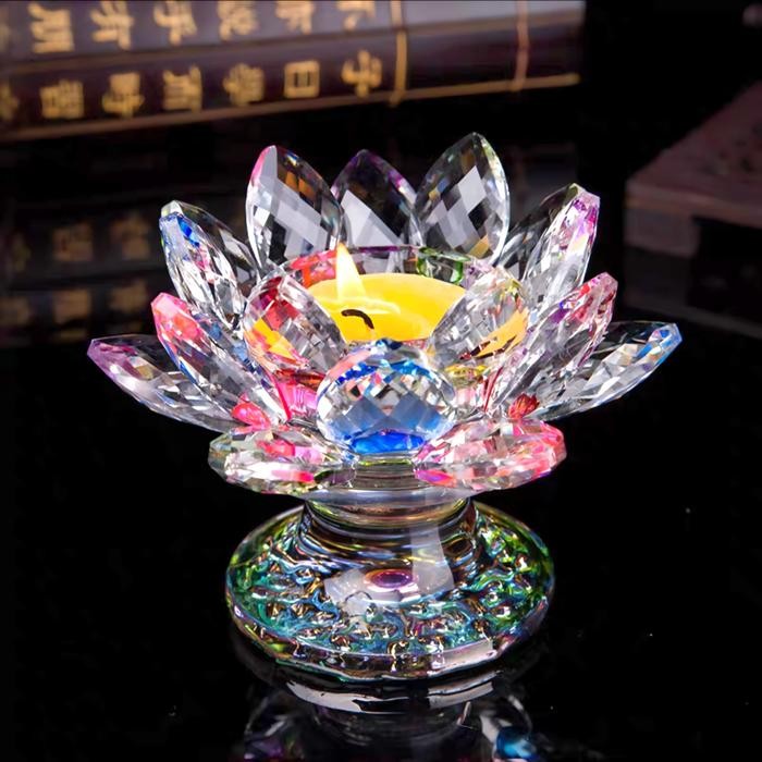Heavenly Lotus Teratai Kristal Hiasan Dekorasi Pajangan Bunga Teratai Kristal Crystal Religius