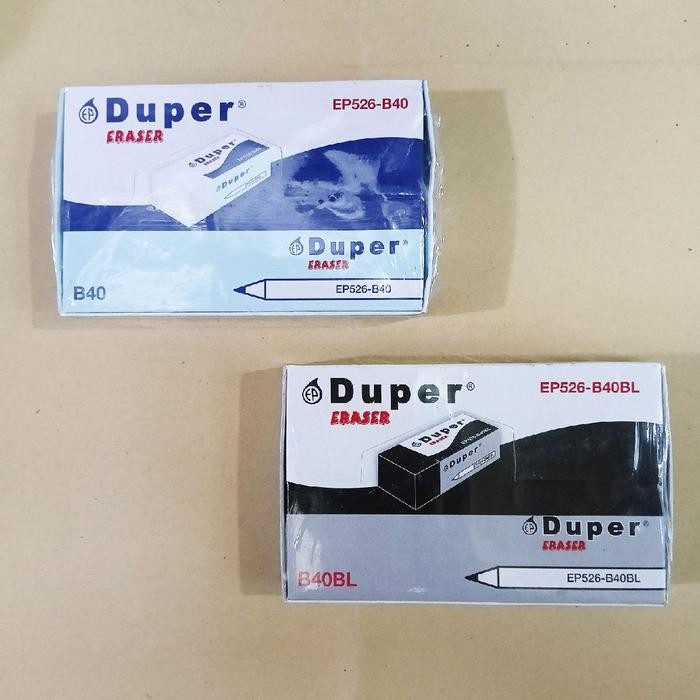 

ID PENGHAPUS 40 DUPER-BP40 - ALAT TULIS KANTOR - PENGHAPUS KECIL - STATIONERY HITAM-PUTIH