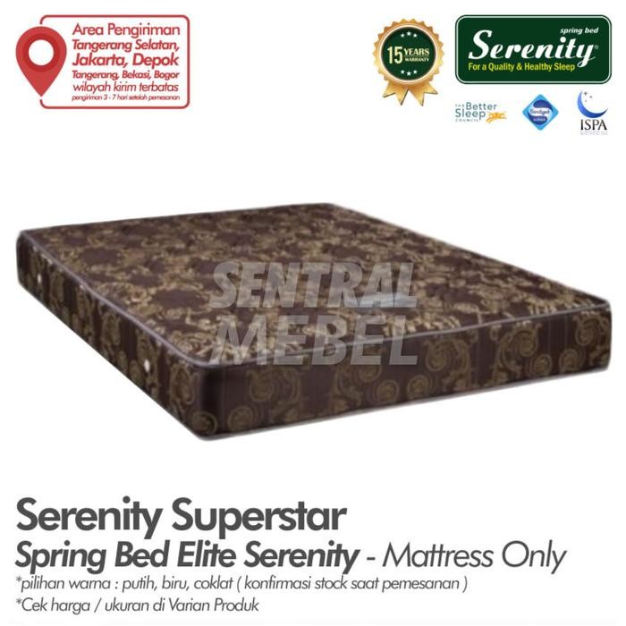 spring bed elite serenity superstar - serenity superior mattress only