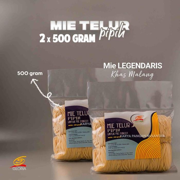 

MIE MENTAH PIPIH MIE PANGSIT GLORIA MALANG MI PANGSIT MIE TELUR PIPIH 1KG