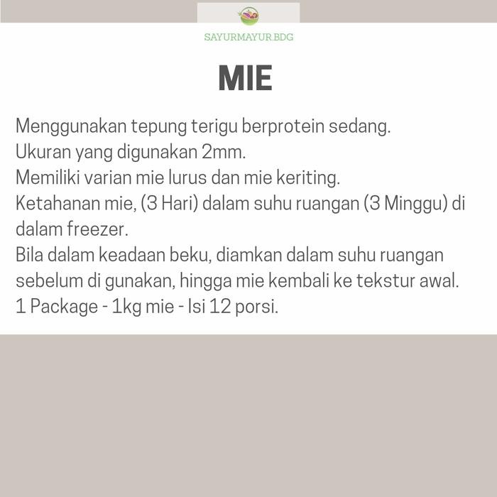 

MIE KERITING MENTAH UNTUK MIE BAKSO ISI 12 PORSI
