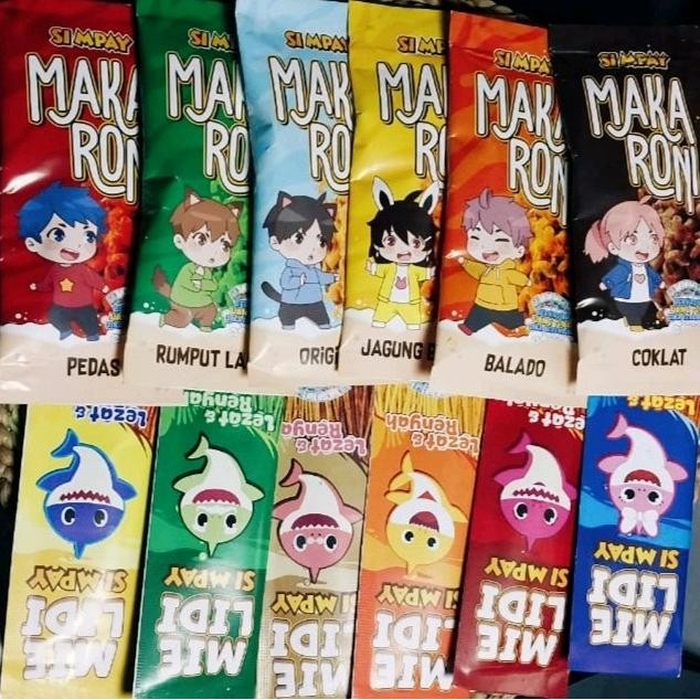 

BUNDLING MAKARONI+MIE LIDI 100 PCS CAMPUR MIX 6 VARIAN RASA TERLARIS SNACK PAKET USAHA MODAL MINIM