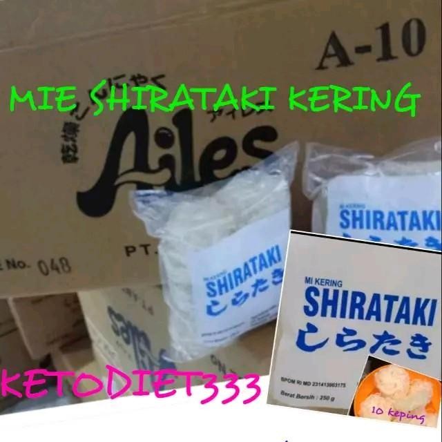 

MIE SHIRATAKI KERING KARTONAN ISI 50PACK LOW CARBS DRY SHIRATAKI