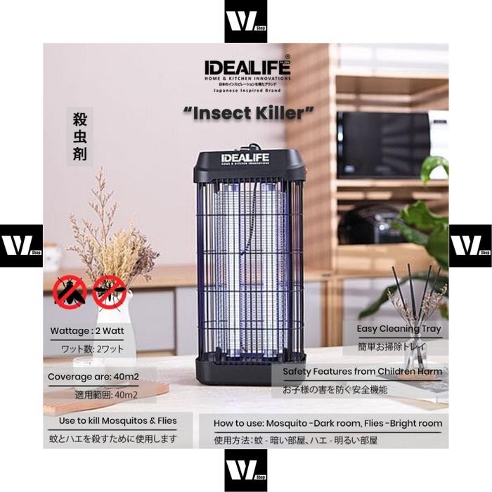 Lampu Pembunuh Serangga Idealife IL-10WS, 40 m², UV LED