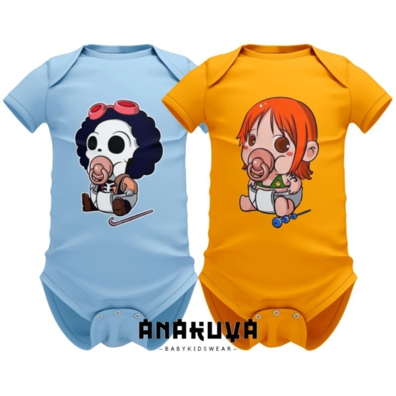 Jumper Bayi One Piece Luffy Usia 0 - 12 Bulan Baju Bayi One Piece Uniseks