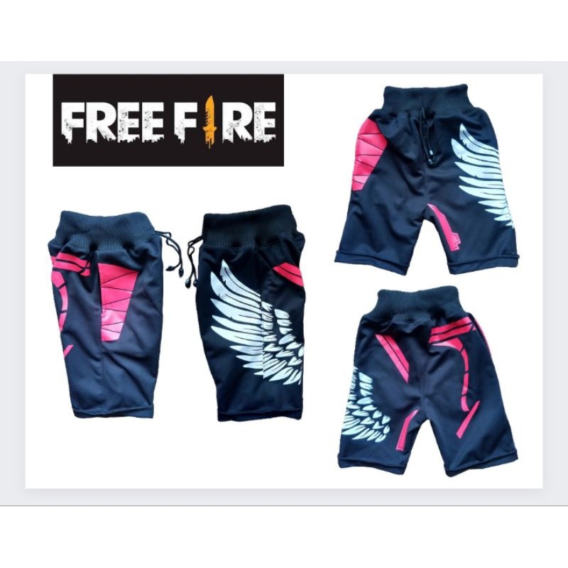 Celana Pendek Anak Laki Laki Free Fire Angel Biru/Merah/Kuning
