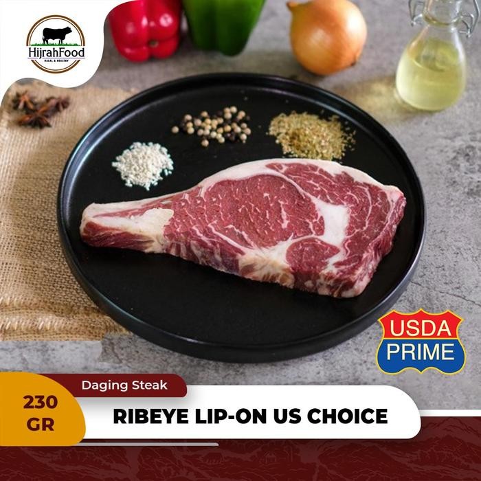 

TodayFre3sH- Ribeye Lip-On USDA Beef Grade Choice / US Black Angus Beef Steak Cut