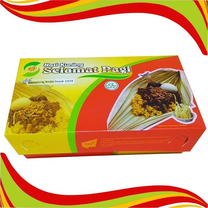 PastikanDikirimLgsg- Nasi Kuning Selamat Pagi Manado (Paper Box)