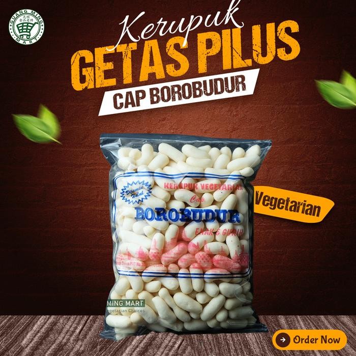 

PastikanDikirimLgsg- KERUPUK GETAS VEGETARIAN / KERUPUK PILUS CAP BOROBUDUR VEGETARIAN