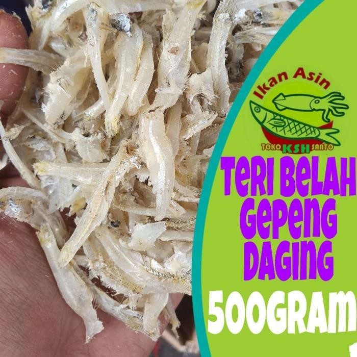 

PastikanDikirimLgsg- ikan asin Teri belah gepeng daging-500gram