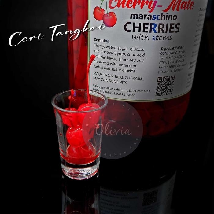 

PastikanDikirimLgsg- Red Maraschino Cherries / Cherry Merah Tangkai 10 Tangkai