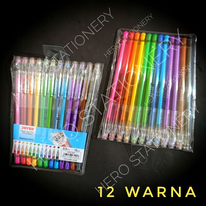 

Pen gel art warna warni mix GPC-301-3 . 12 unit
