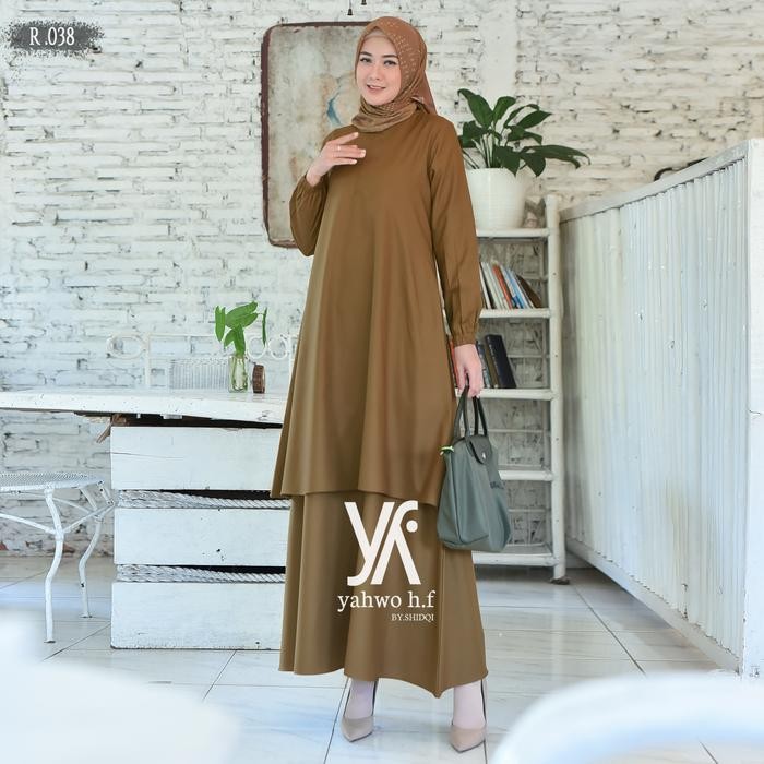 Zahra- Seragam Gamis Pns Wanita Terbaru/Pakaian Kerja Wanita/Baju Gamis Guru Pns Wanita Model