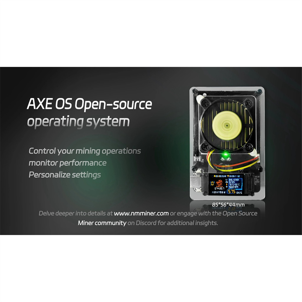 A69F-NMAxe Bitaxe NerdMiner BTC Miner Solo Lottery Miner BM1366 ASIC Chip 500G-550Gh/S with Support 