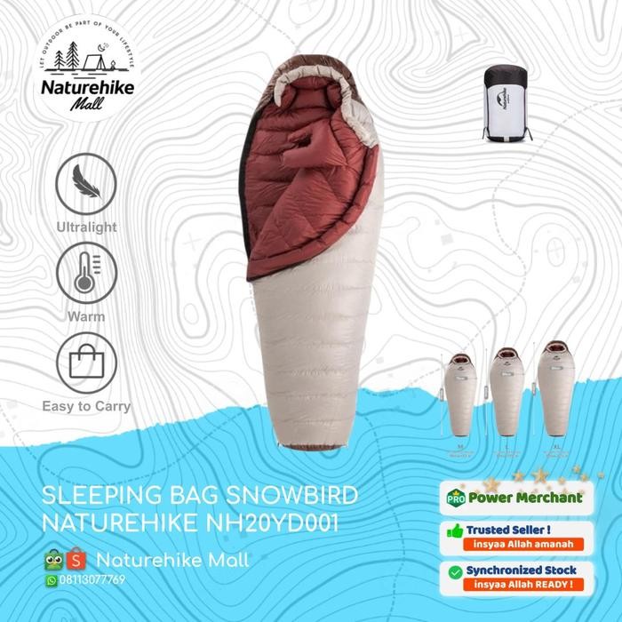 sleeping bag snowbird duck down naturehike nh20yd001 gunung camping [mutu terbaik]