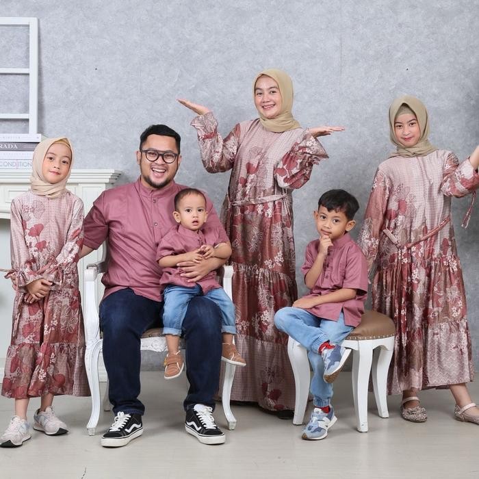 Gharim- Nayakamala Family Set - Gamis Koko Kembar Keluarga Sarimbit Lebaran