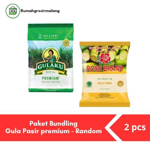 

New Paket Bundling Gula Pasir Premium 1 kg x 2 pcs - Random