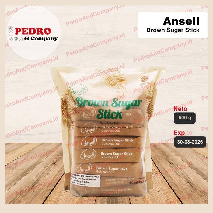 

New Ansell brown sugar stick gula bira stik (60 sticks x 8 gram)