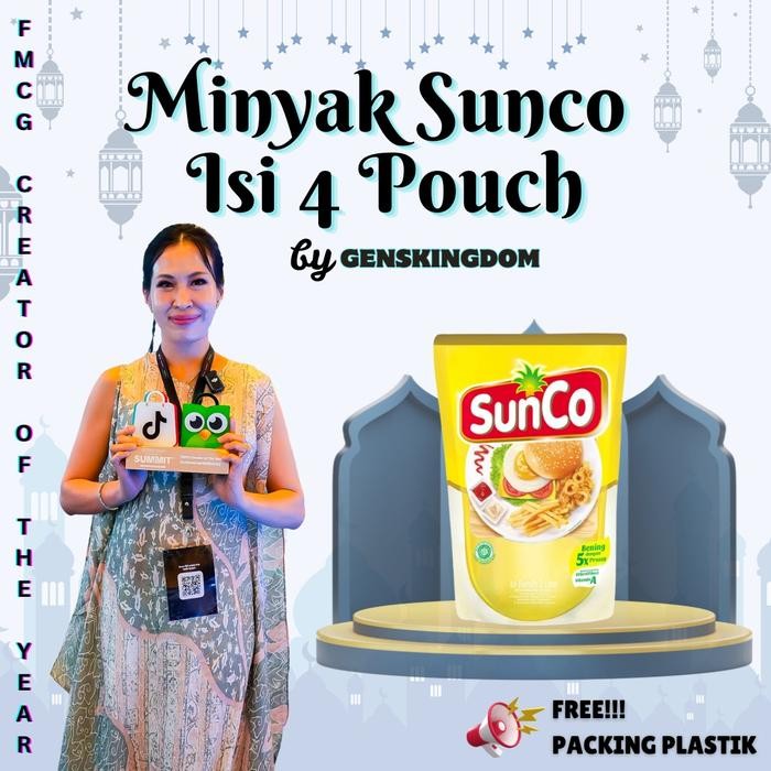 

New [EXCLUSIVE MAMI LOUISSE X GENSKINGDOM LEBARAN 4.4] - MINYAK SUNCO ISI 4 POUCH MINYAK KELAPA