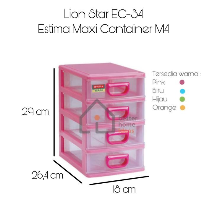 Laci Plastik Mini 4 Susun - Lion Star Estima Maxi M4