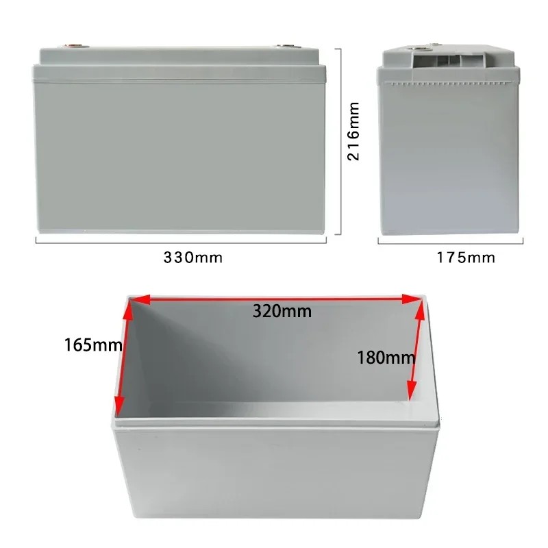 12V Solar Cells Lifepo4 Battery Storage Boxes 50Ah 90Ah 100Ah 105AH 120Ah Lifepo4 Battery Case DIY R