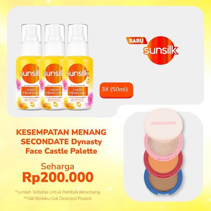 [Mystery Box] Sunsilk Multivitamin Hair Perfume, Rambut Wangi & Lembut - 50Ml X3