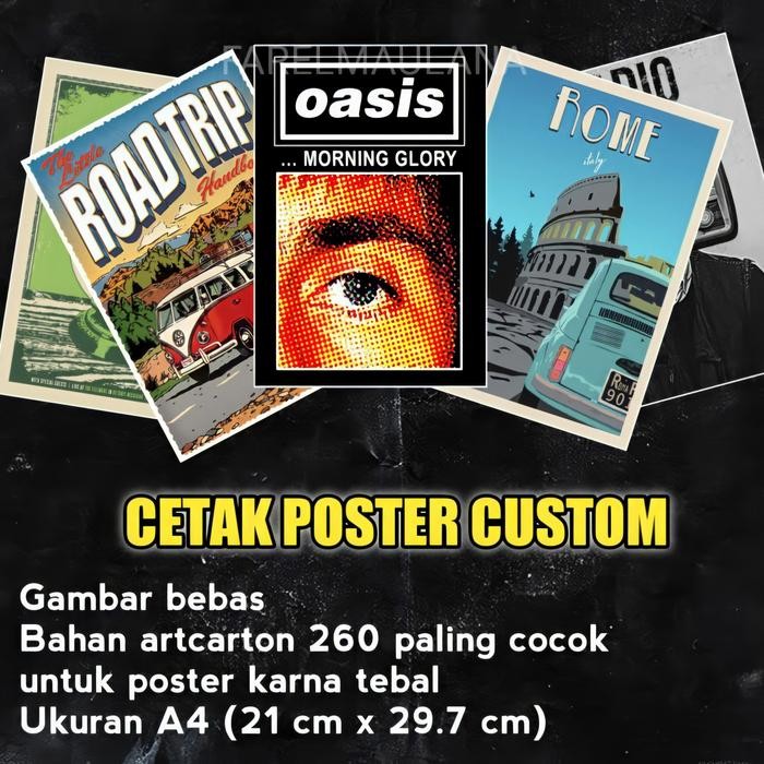 

PROMO! Poster custom a4 / cetak poster a4 / Poster band a4 /poster a4