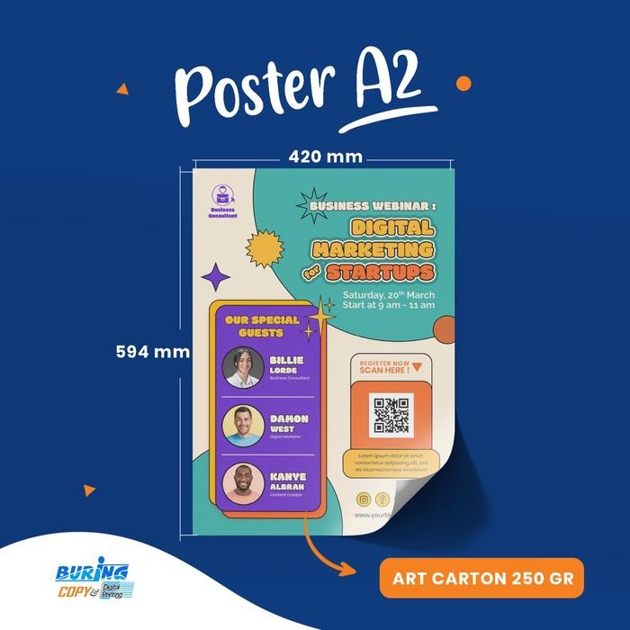

TERLARIS! Cetak Poster Full Color A3-A2-A1-A0