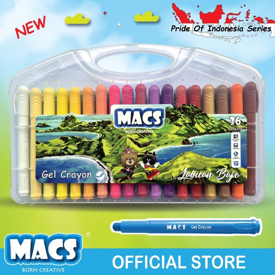 

Gel Crayon Macs 36 warna