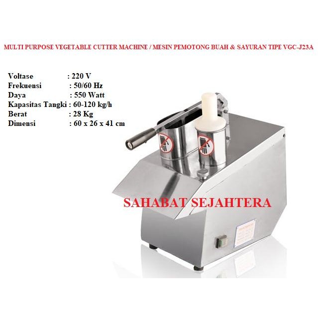 Multi Purpose Vegetable Cutter Maine Tipe Vgc-J23A / Vgc J23A