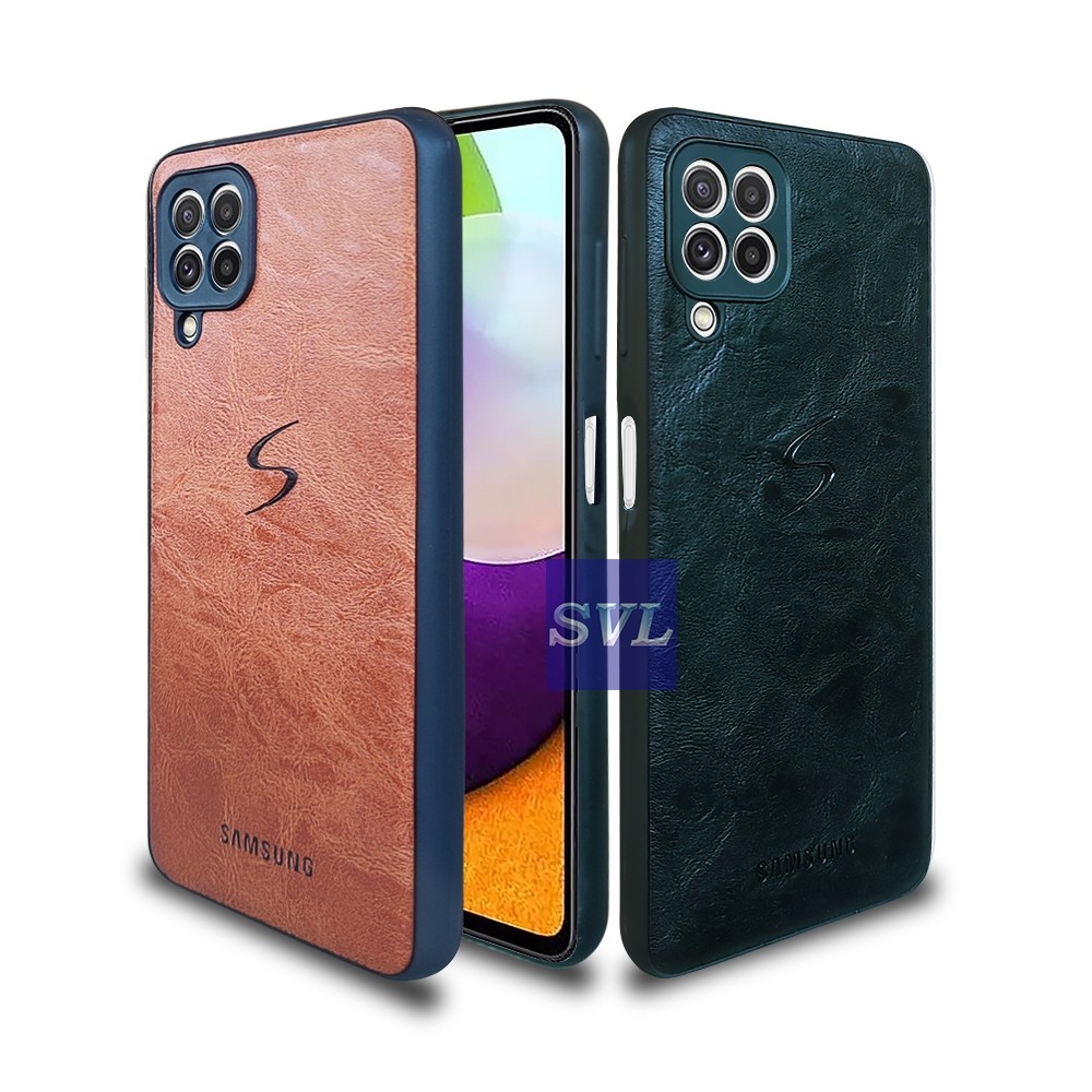 [ CUCI GUDANG ] Casing Hp Samsung A22 4G Premium Leather Case Softcase Casing Kulit Slim Cover