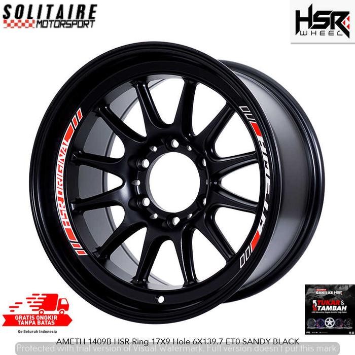 VELG RACING HSR RING 17 MODEL RALLY LOBANG 6 UNTUK LAND CRUISER FREE ONGKIR