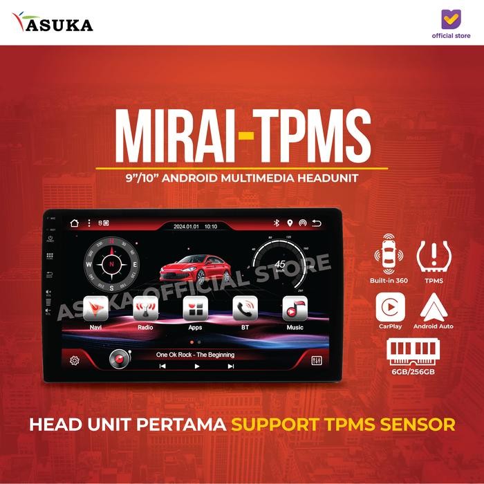 Mirai MR 9032 1032 TPMS Headunit Android 4/128 & 6/256GB Garansi Resmi