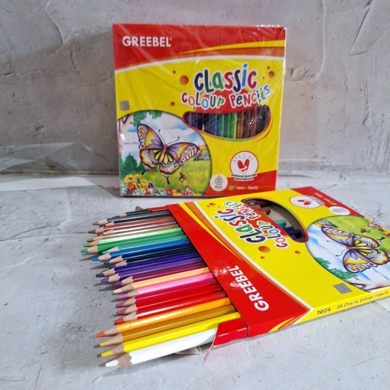 

( 6 Set ) Pensil Warna ebel 24w Panjang
