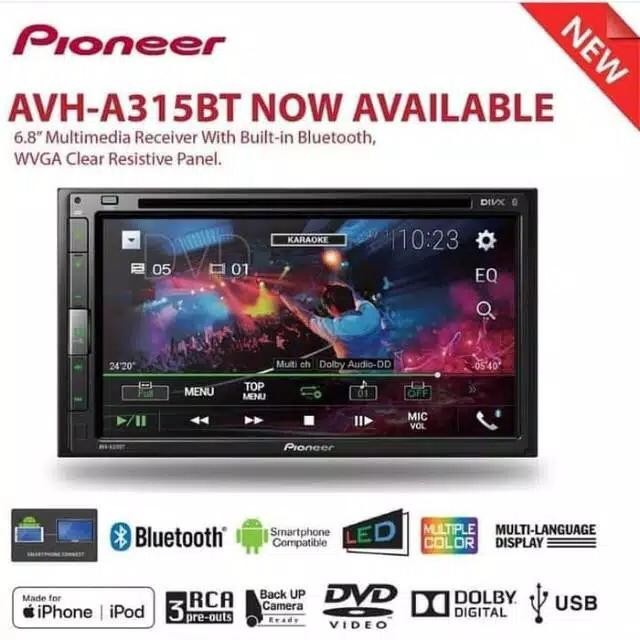 Pioneer AVH A315 BT AVH-A315BT A315BT Tape Headunit Android Mirrorlink