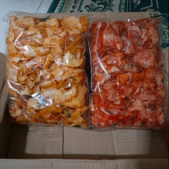 

Keripik Singkong Bumbu Rujak Basah 1 Kg B Camilan Pedas Manis