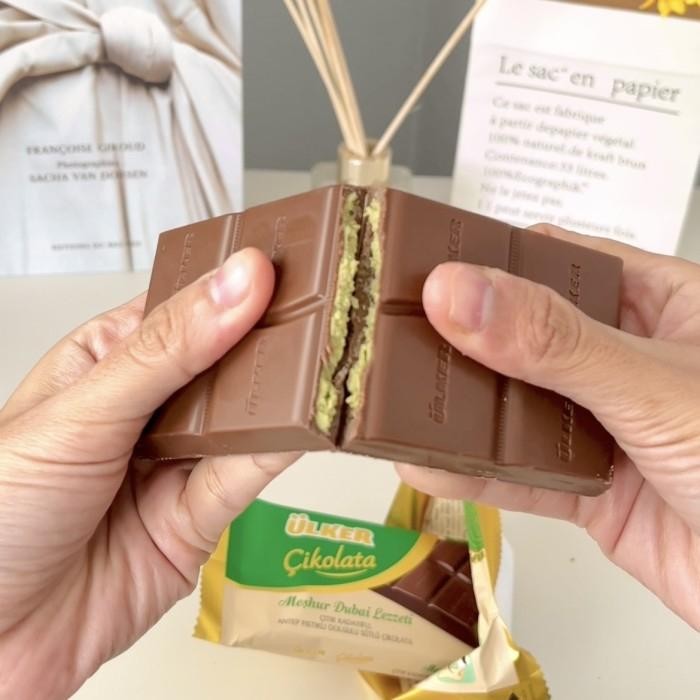 

BARANG TERLARIS Coklat Dubai Viral Original Turki Ulker isi Pistachio Kunafa Kunefe Cokelat