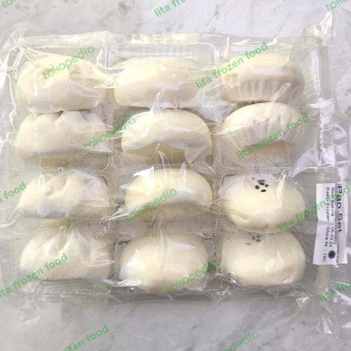 

BARANG TERLARIS Premium Pao Mix Ayam Cha Siew, Telur Asin, Kacang Wijen Bakpao Halal