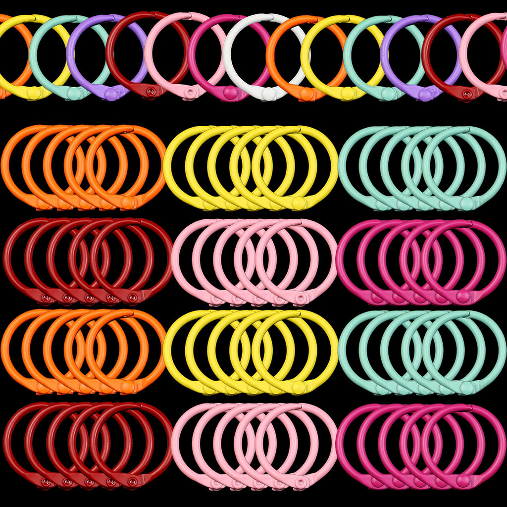 

5~20Pcs Colored Metal Loose Leaf Paper Rings Durable Steel Book Rings For Index Cards Notebooks Diy