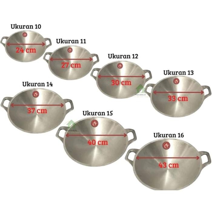 WAJAN KOMODO NO 12 DIAMETER 30 CM / WAJAN ALUMUNIUM TEBAL