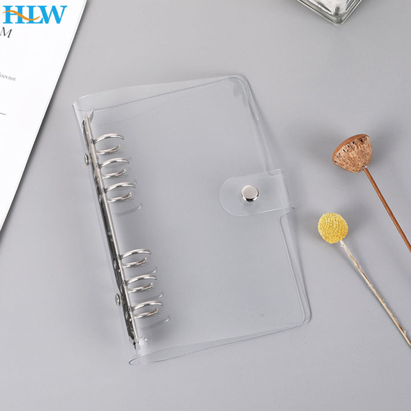 

A4 A5 A6 Transparent Waterproof Plastic Clip File Folder Notebook Loose Leaf Ring Binder Planner