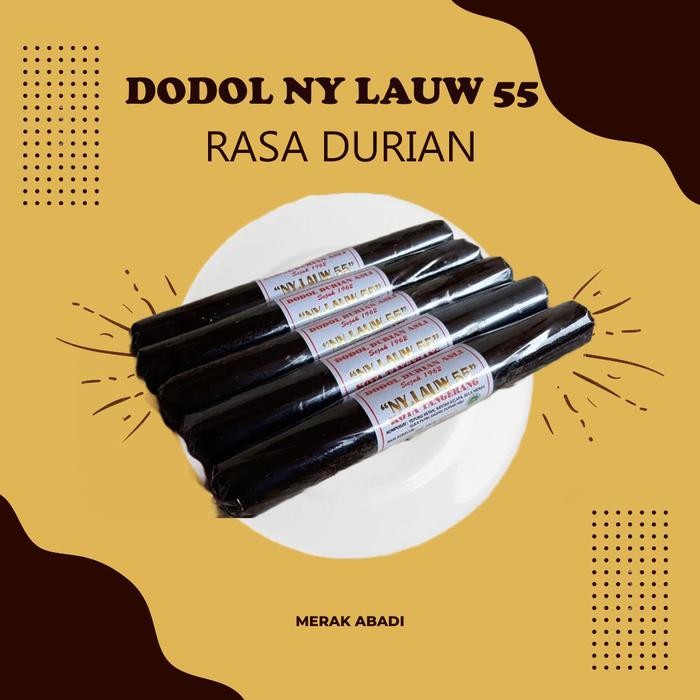 

Dodol Ny Lauw 55 Halal Asli Tangerang Rasa Durian 1 kg