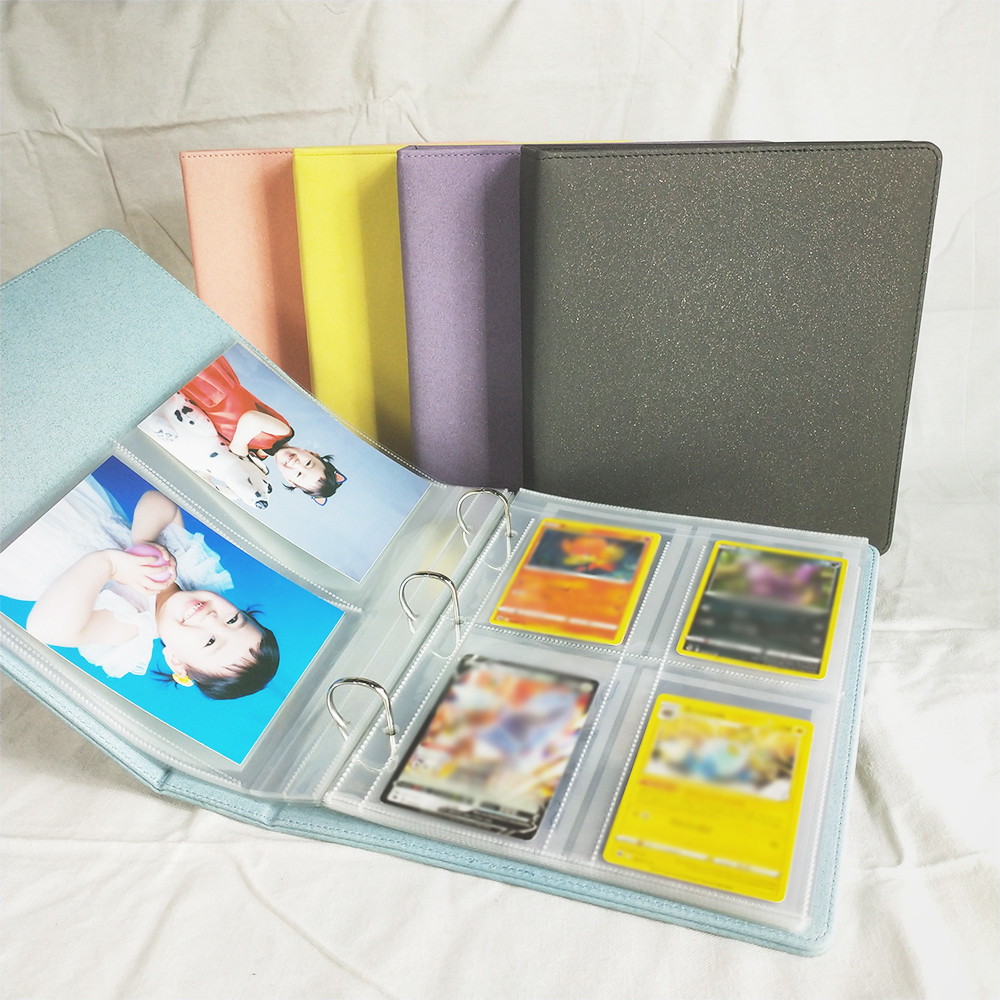 

A5 3Ring Pu Leather Glitter Binder Refillable 46 1015 Photocard Cover Budget Planning Notebook Photo