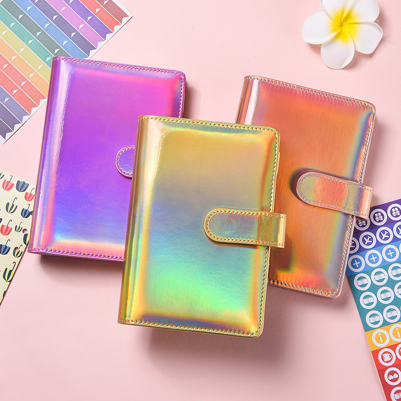 

A5 A6 Laser Glitter Notebook Notepad Pink Kawaii Planner Scrapbook Gift Soft Cover Creative School