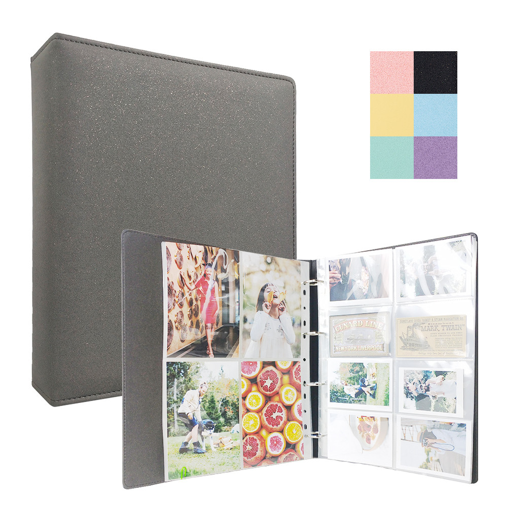 

A4 4 D-Ring Large Photo Album Binder Postcard Storage Cover Notepad Card Album Notebook Personal