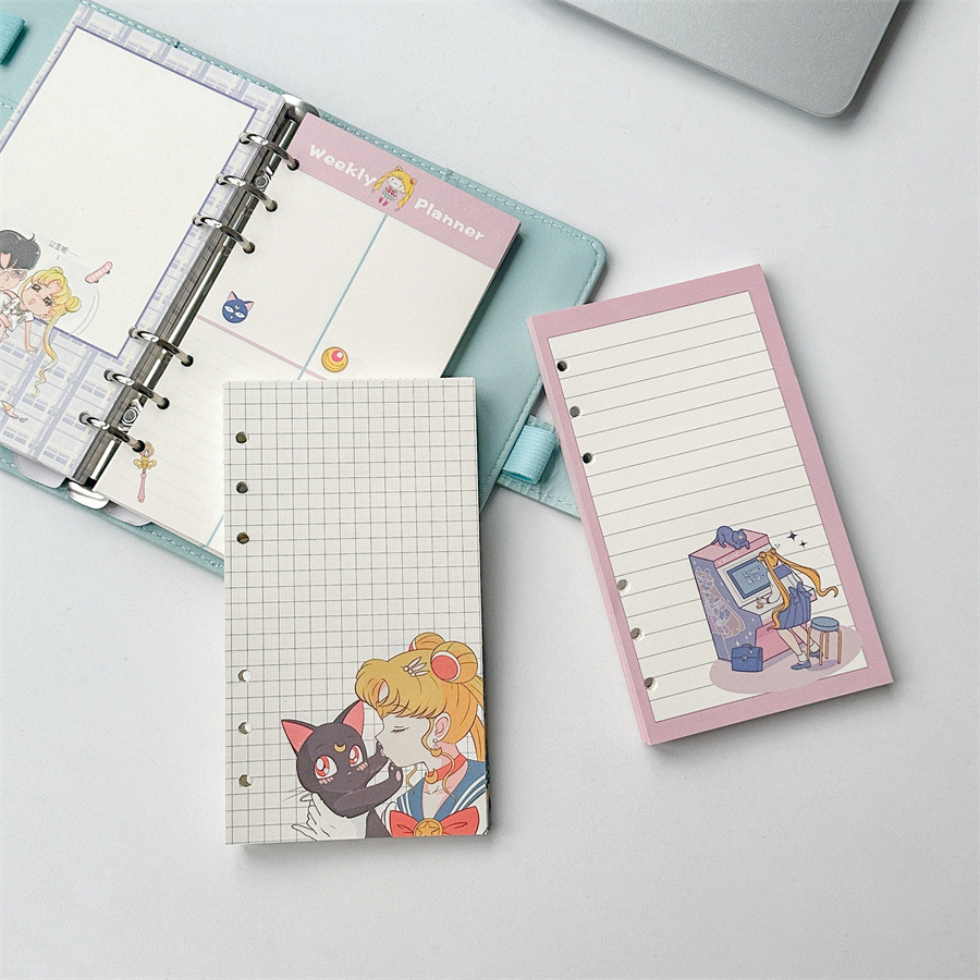 

A6 45 Sheets Leaf Notebook Refill Spiral Binder Inner Page Budget Page Weekly Monthly Inside Paper