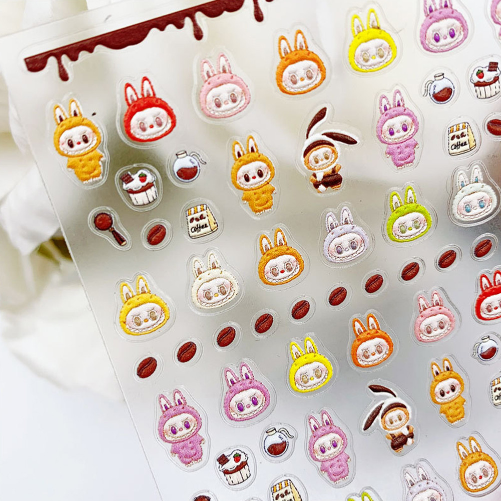 

Labubu Nail Stickers Small Pattern Nail Art Sticker Accessories Adhesive Stickers Phone Book Diy